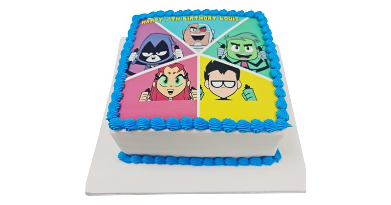 Teen titans birthday cake