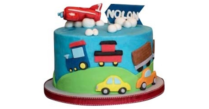 Trains And Cars cake