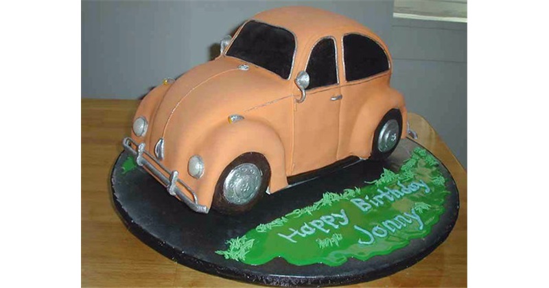 Retro VW Beetle cake - Decorated Cake by Novel-T Cakes - CakesDecor