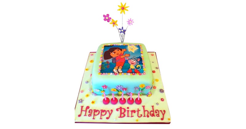 dora birthday sheet cake