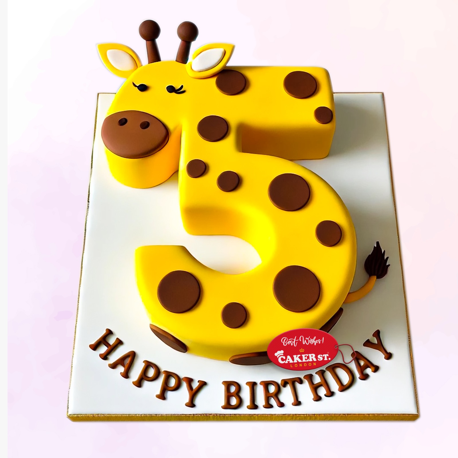 Giraffe 5th Birthday Cake For Boys