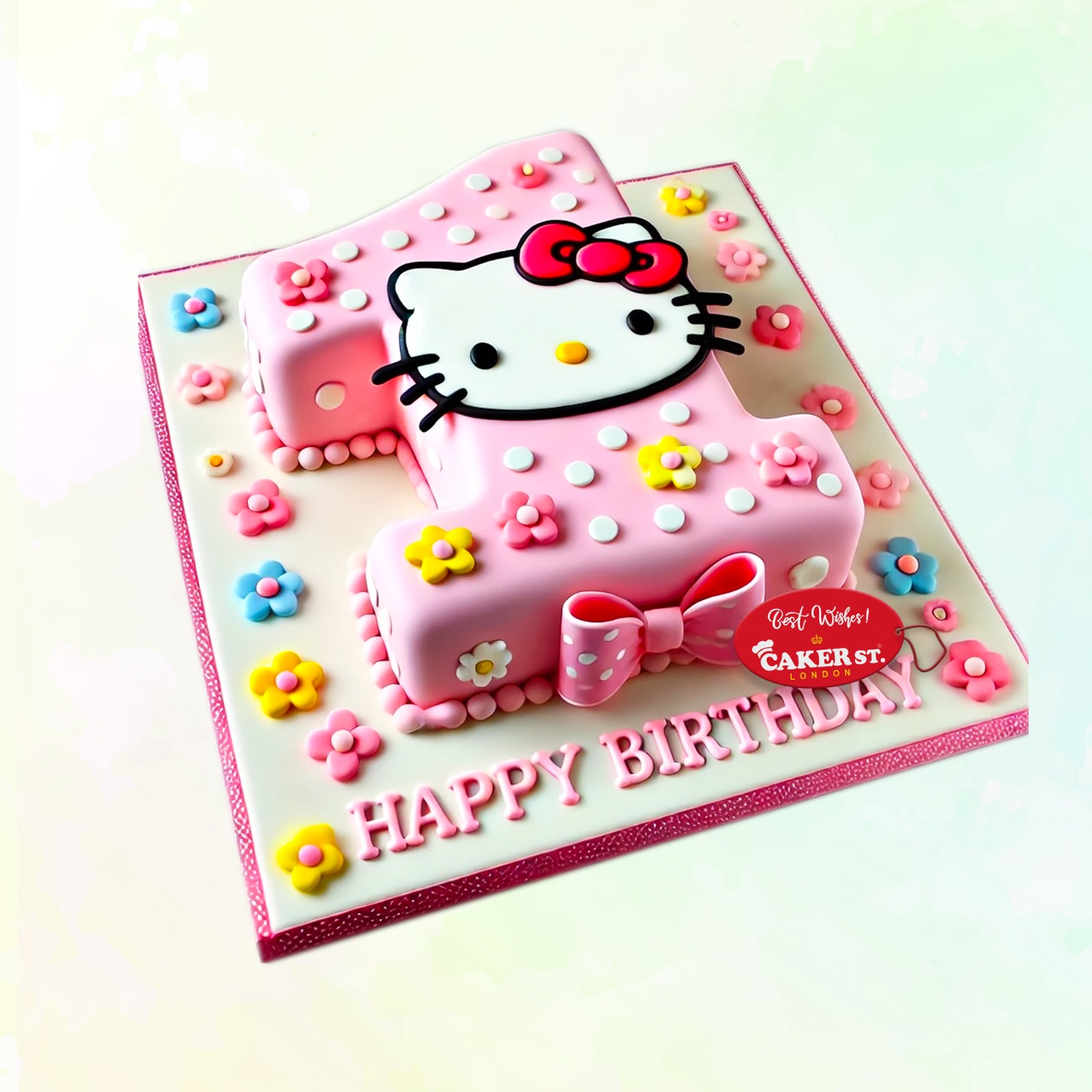 Hello Kitty 1st Birthday Cake for Girls