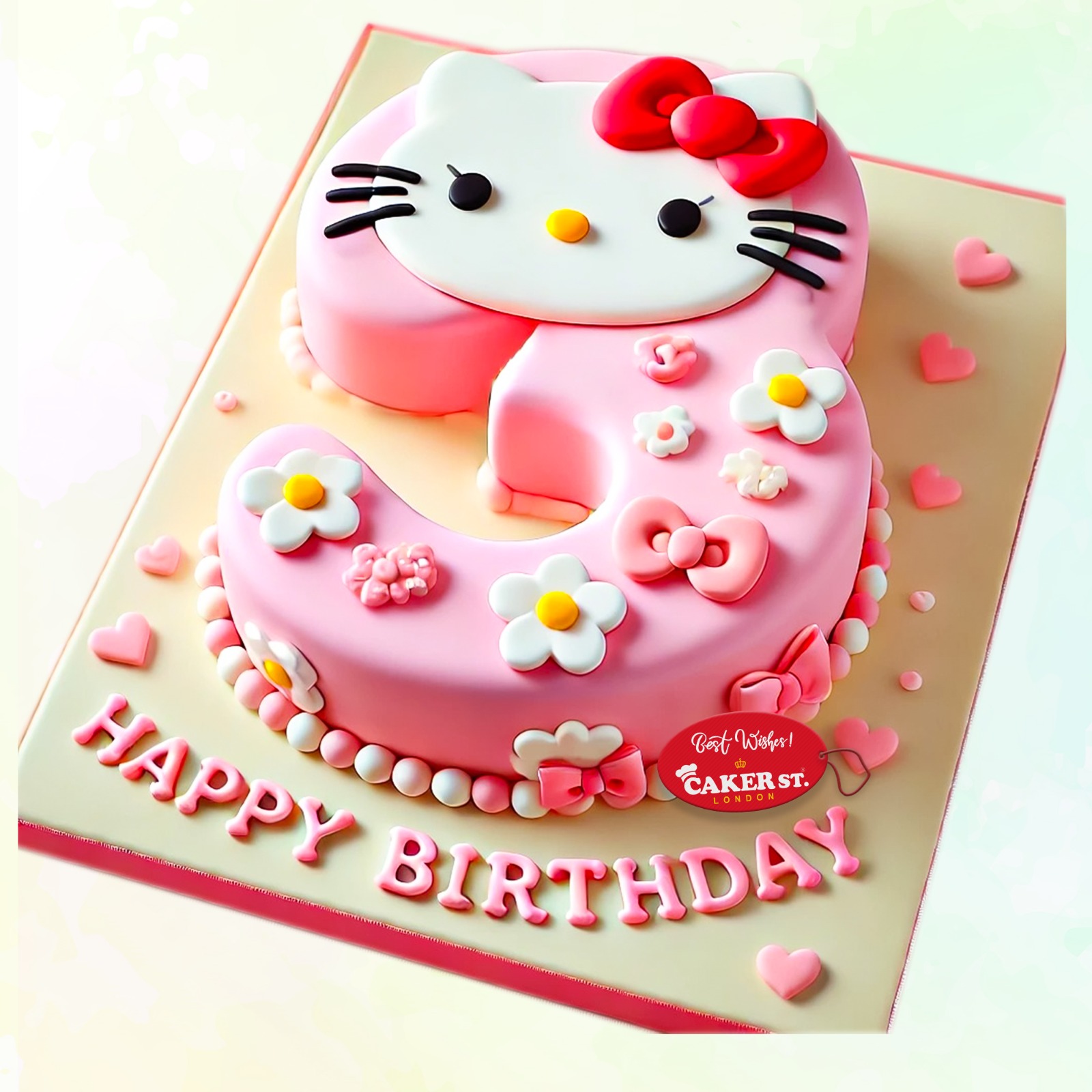 Hello Kitty 3rd Birthday Cake For Girls