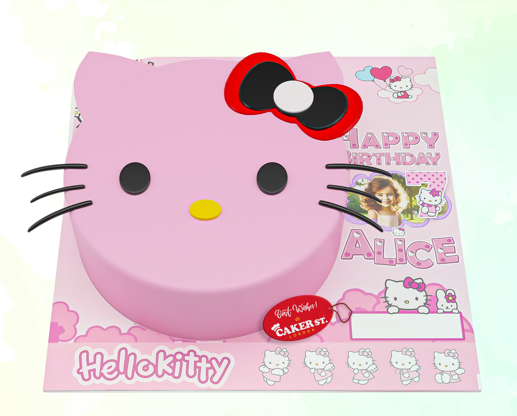 Hello Kitty  Themed Birthday Cake 