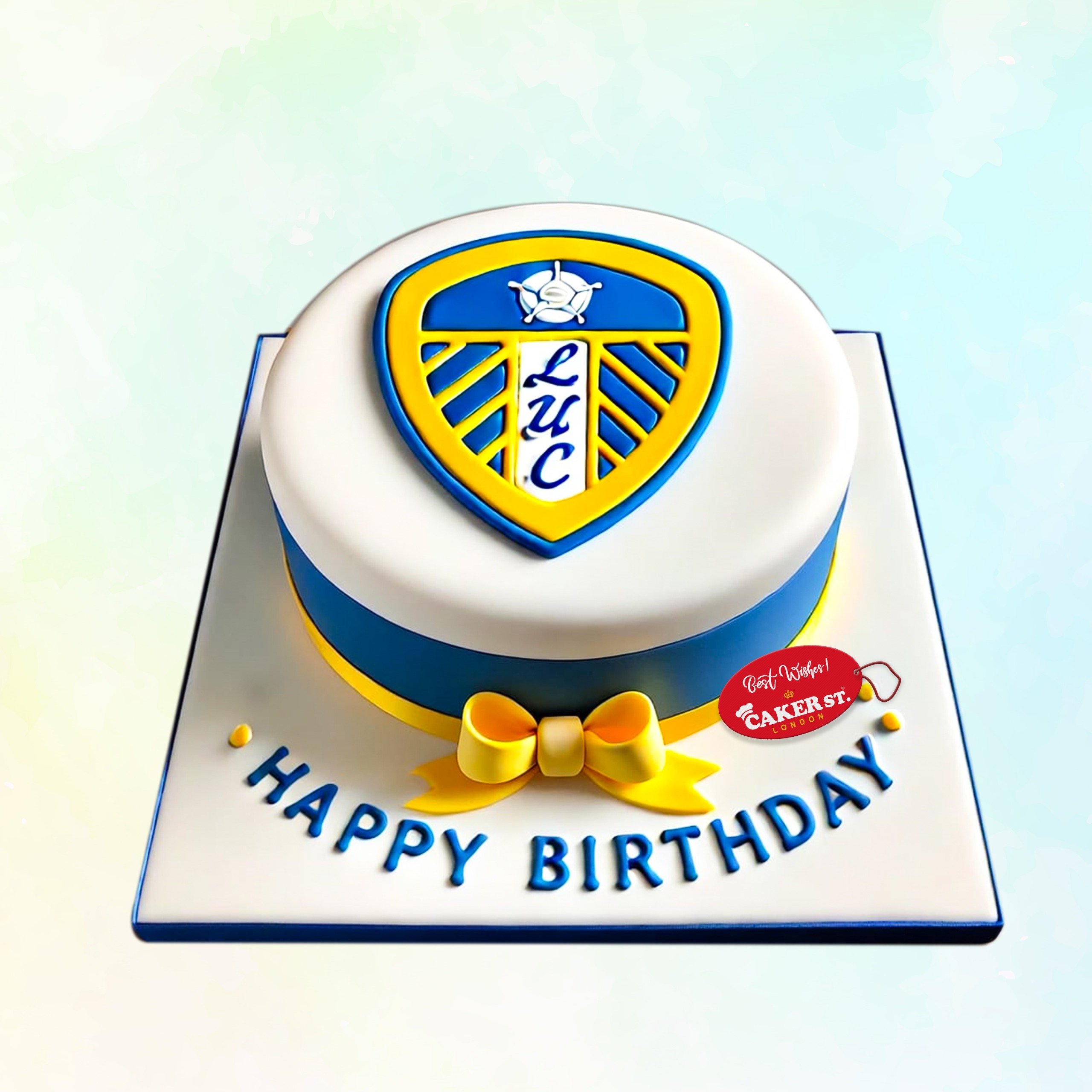 Leeds United Football birthday cake