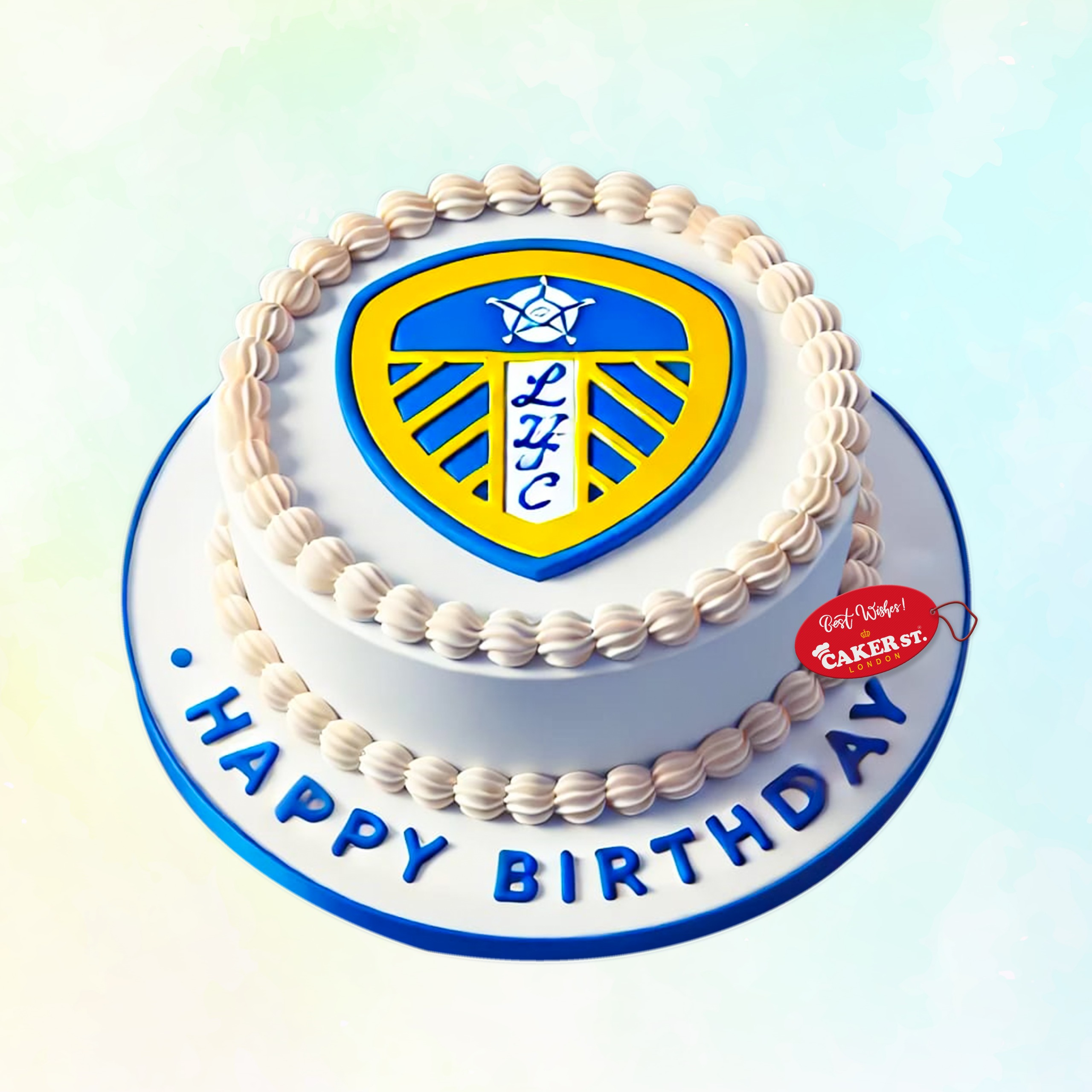 Leeds United Football birthday cake