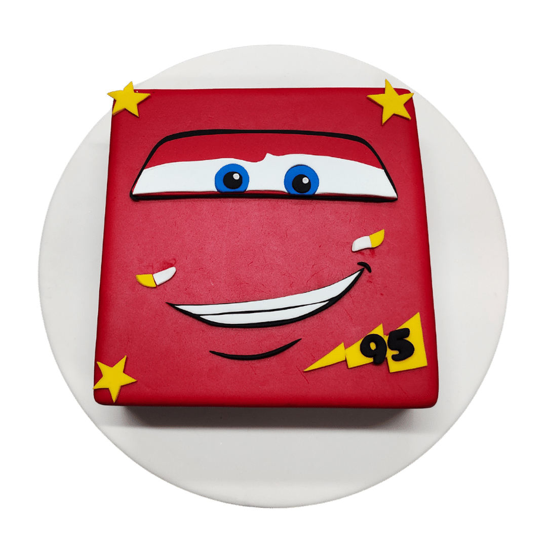 Lightning McQueen Car Themed Cake