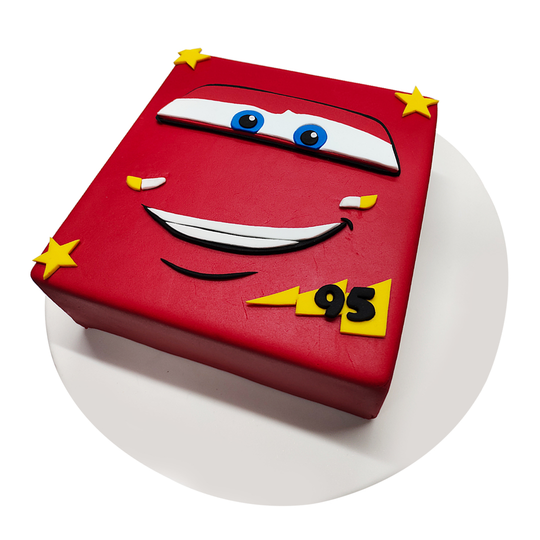 Lightning McQueen Car Themed Cake