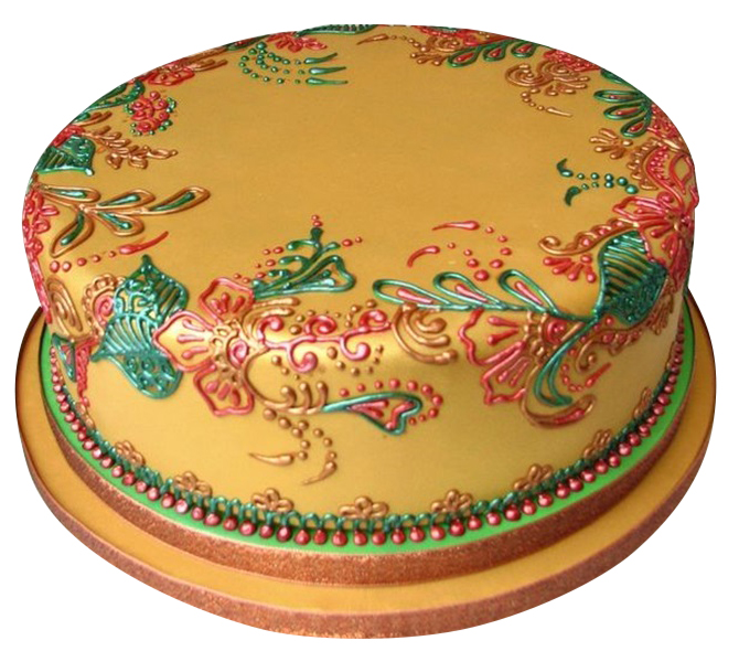 Top 10 Henna Wedding Cake Designs - SheIdeas | Mehndi cake, Henna wedding  cake, Henna cake