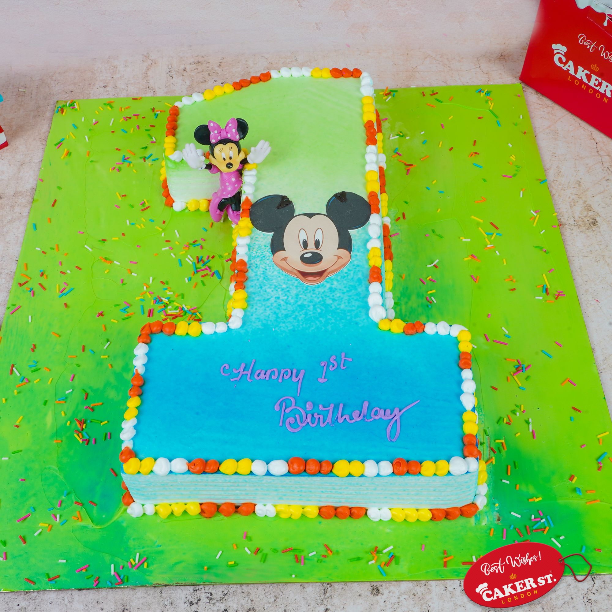 Mickey & Minnie’s Number One Celebration Cake