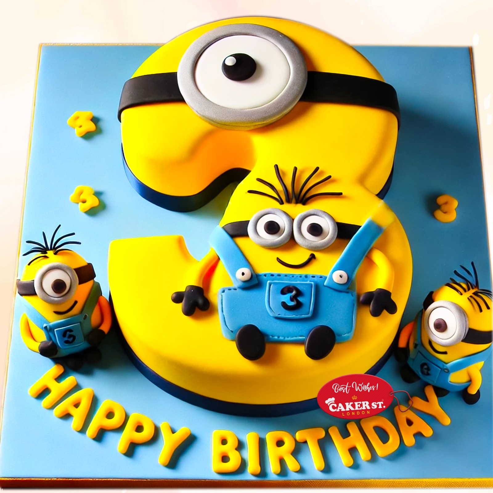 Minion 3rd Birthday Cake For Boys