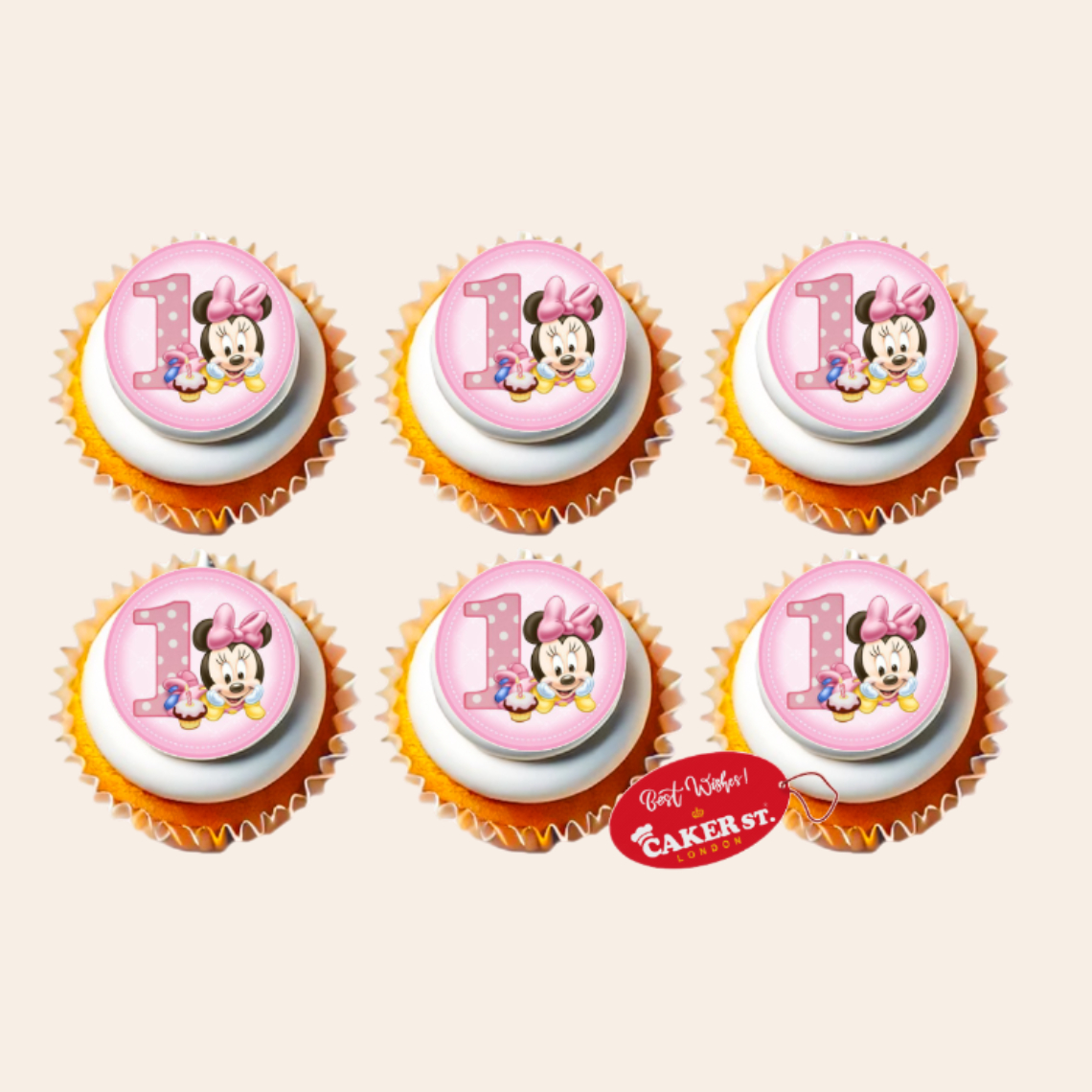 Minnie Mouse Themed Cupcakes