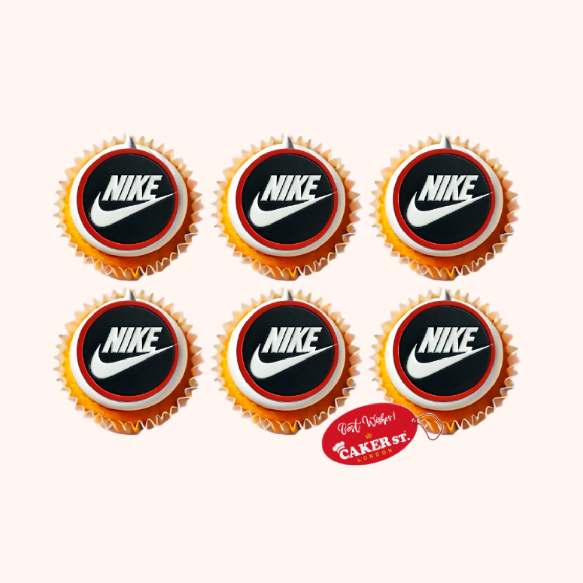 Nike-themed cupcakes