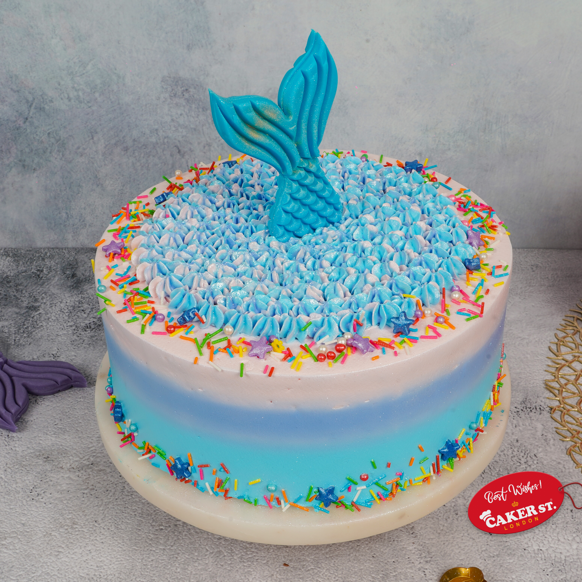 Ocean’s Whisper Mermaid Cake