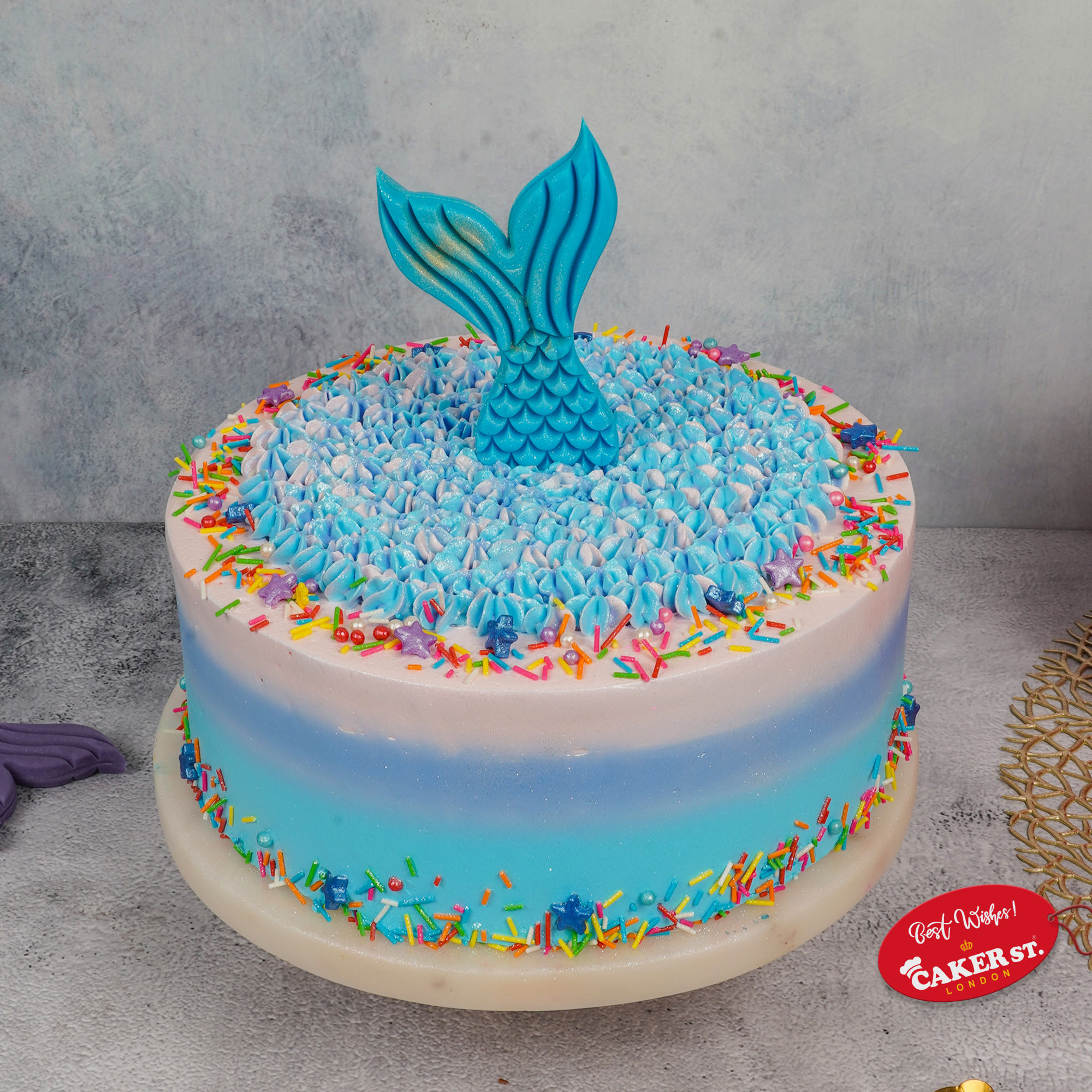 Ocean’s Whisper Mermaid Cake