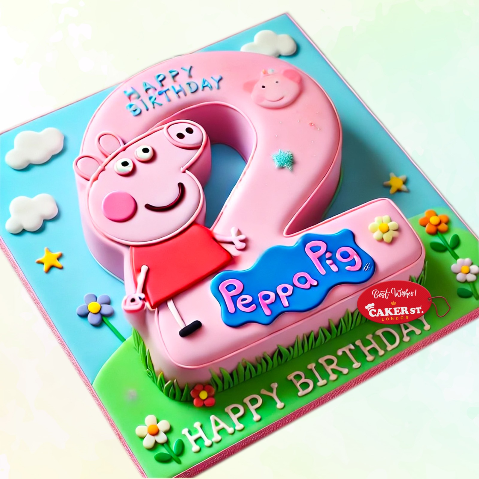 Peppa Pig 2nd Birthday Cake For Girls 