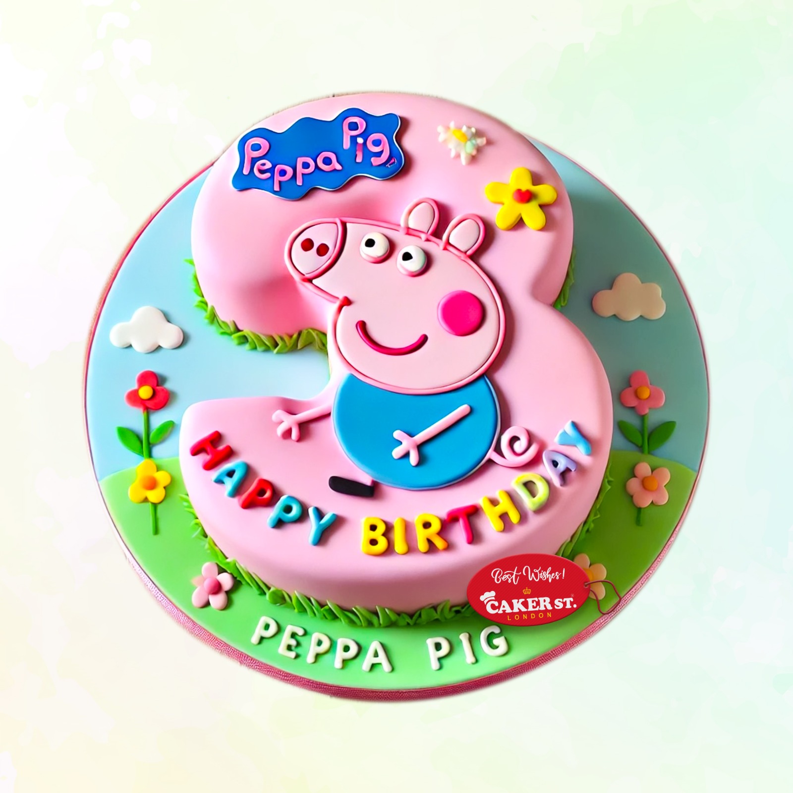 Peppa Pig 3rd Birthday Cake For Girls