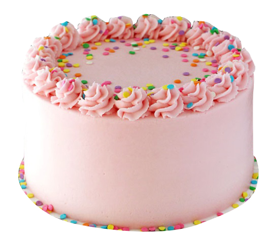 Pink Colour Icing Cake