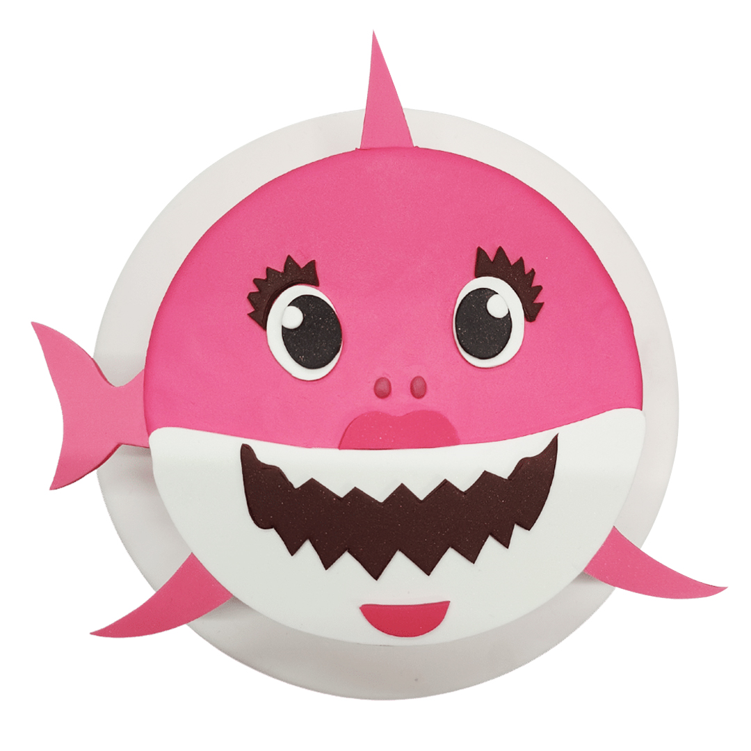 Pink Mommy Baby Shark Cake