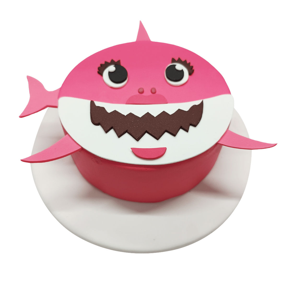 Pink Mommy Baby Shark Cake