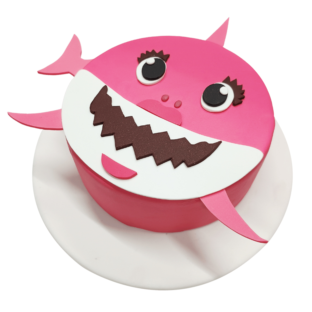 Pink Mommy Baby Shark Cake