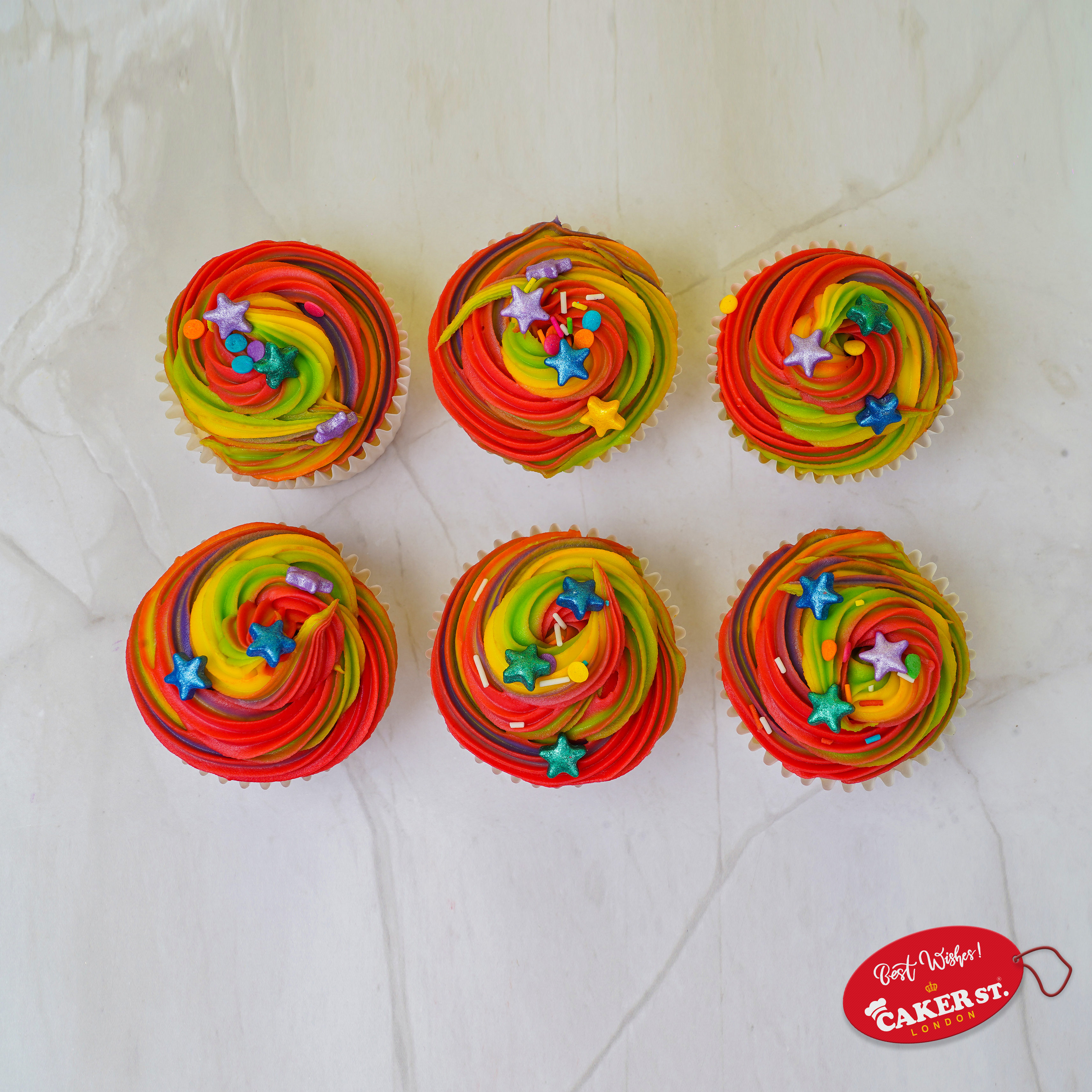 Prismatic Rainbow Delights Cupcakes