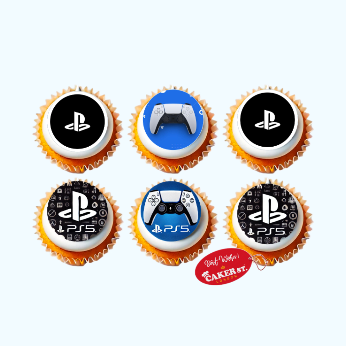 Ps5 Themed Cupcakes 