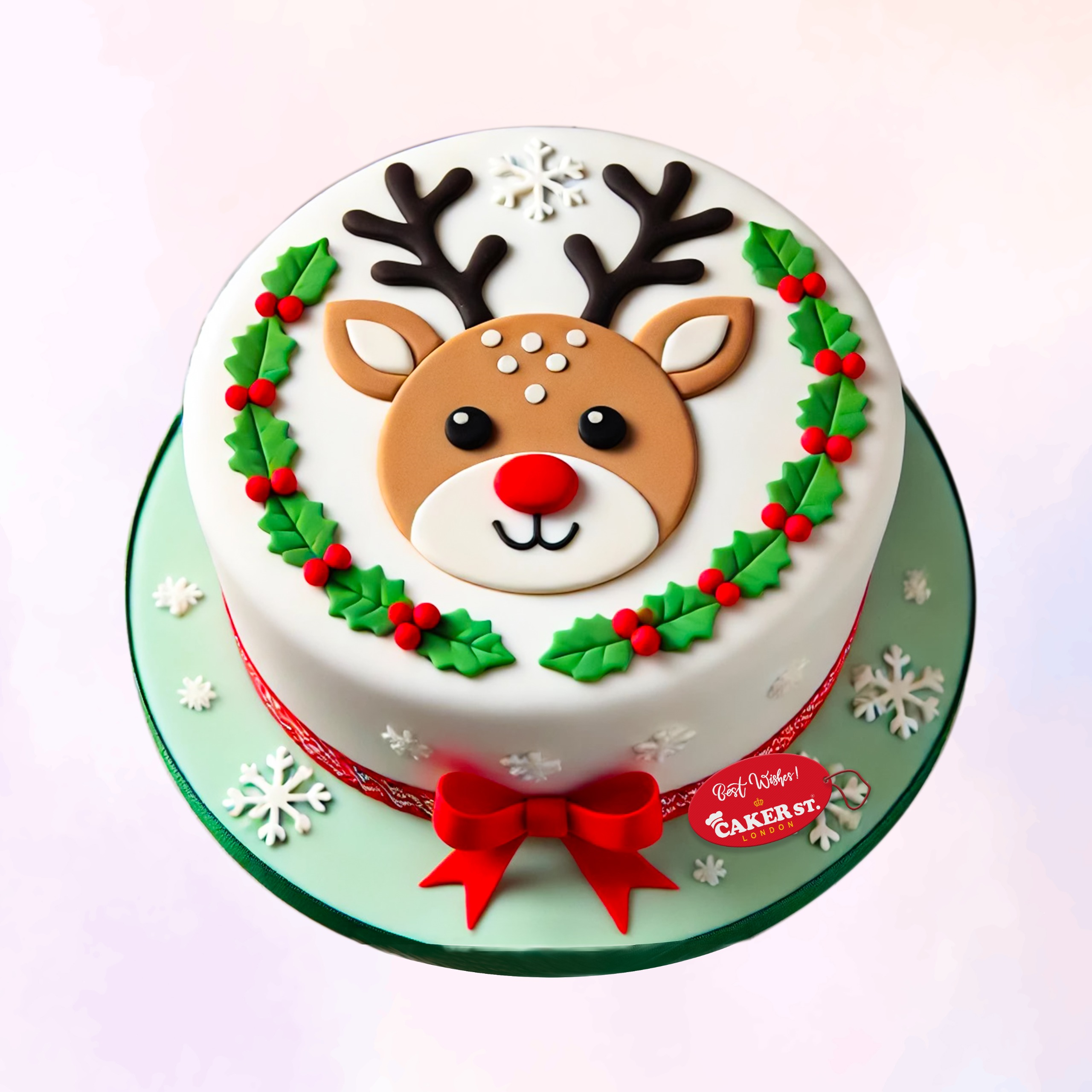 Reindeer face Christmas Cake