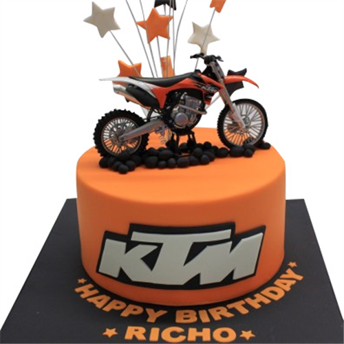 KTM Bike Designed Birthday Cake