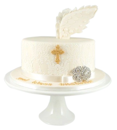 angel theme cake