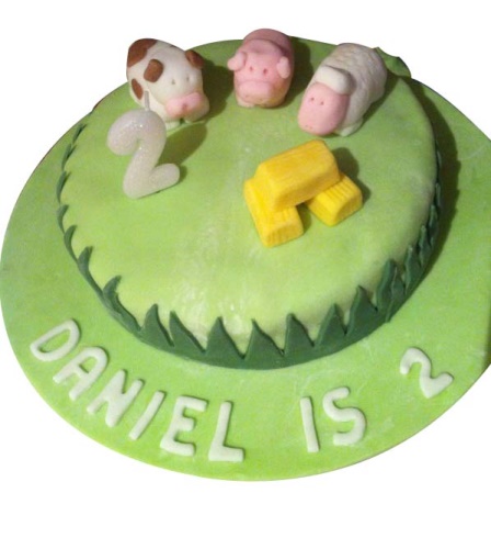 Farm theme cake