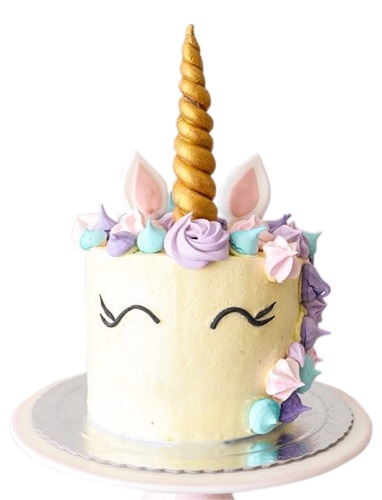 Unicorn Cake With Colourful Swirls