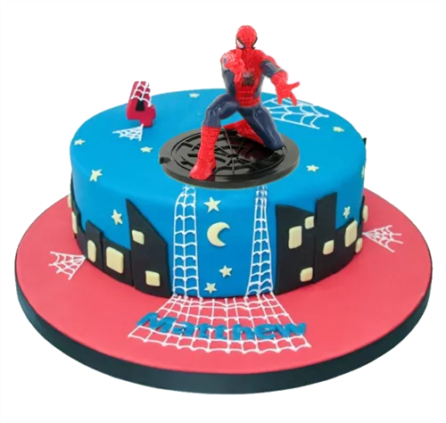 Webbed Spiderman Kids Cake