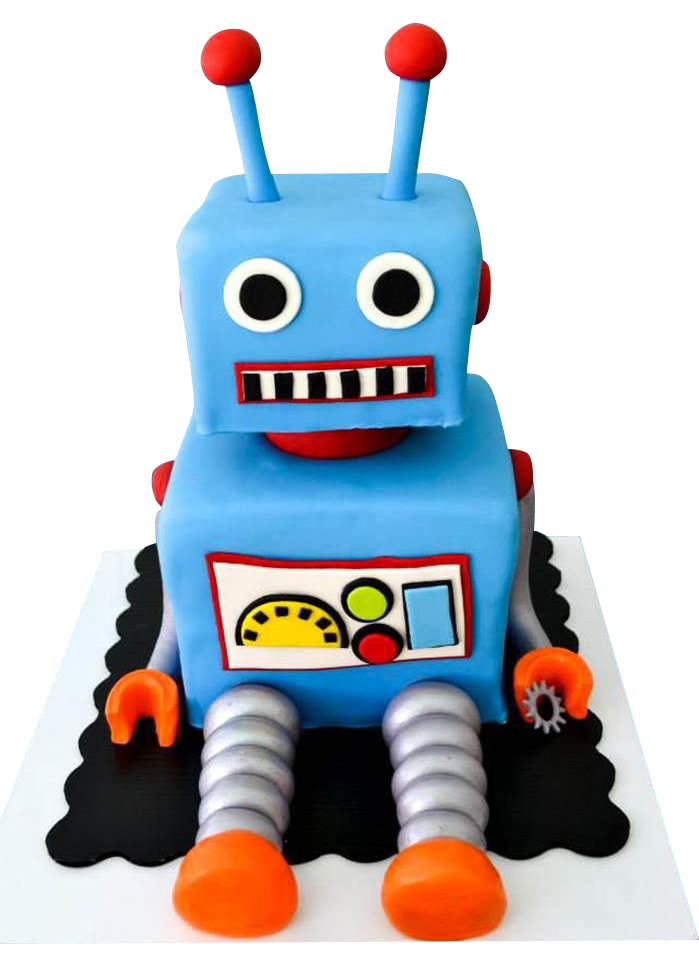 Robot Birthday Cake