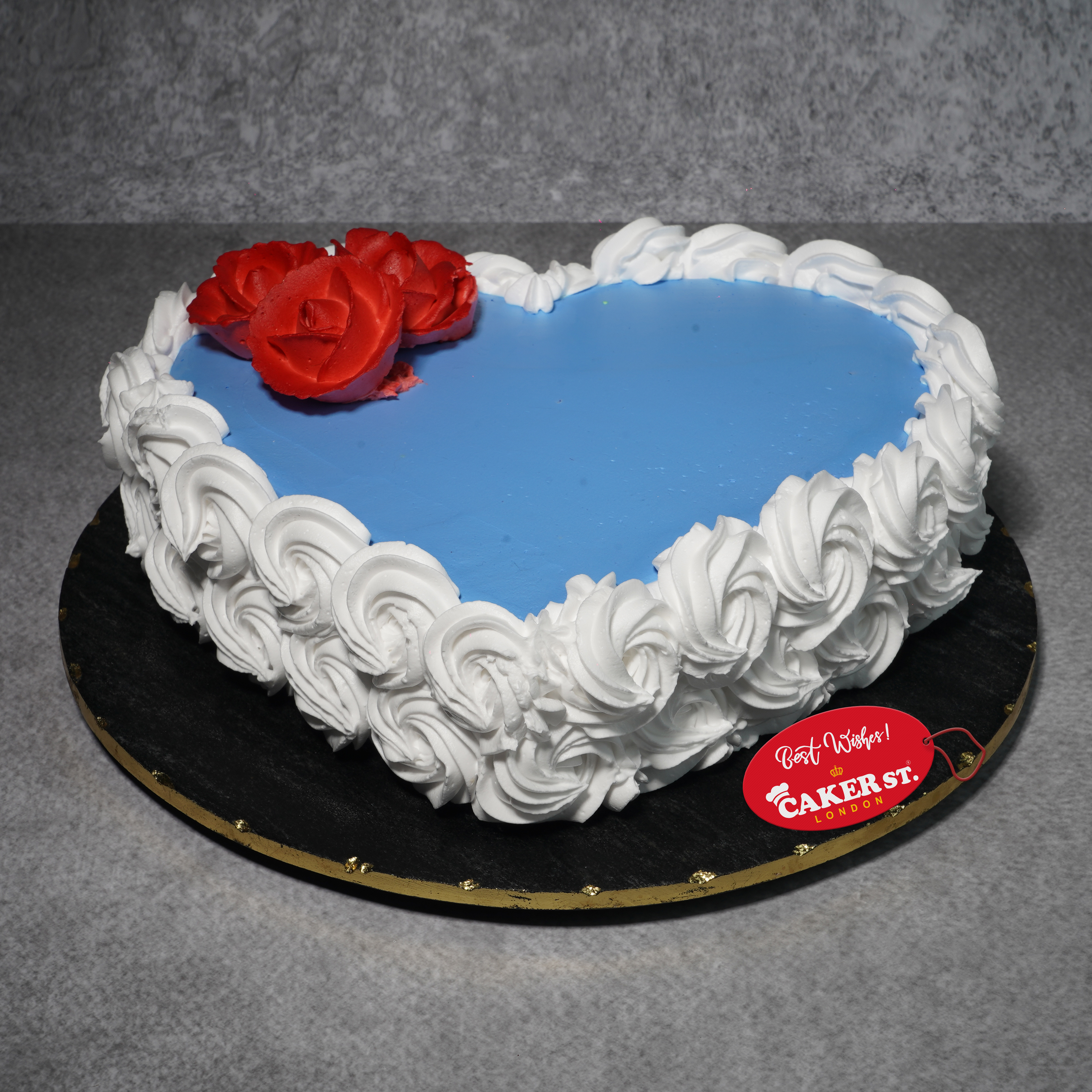 Romantic Rose Heart Cake 