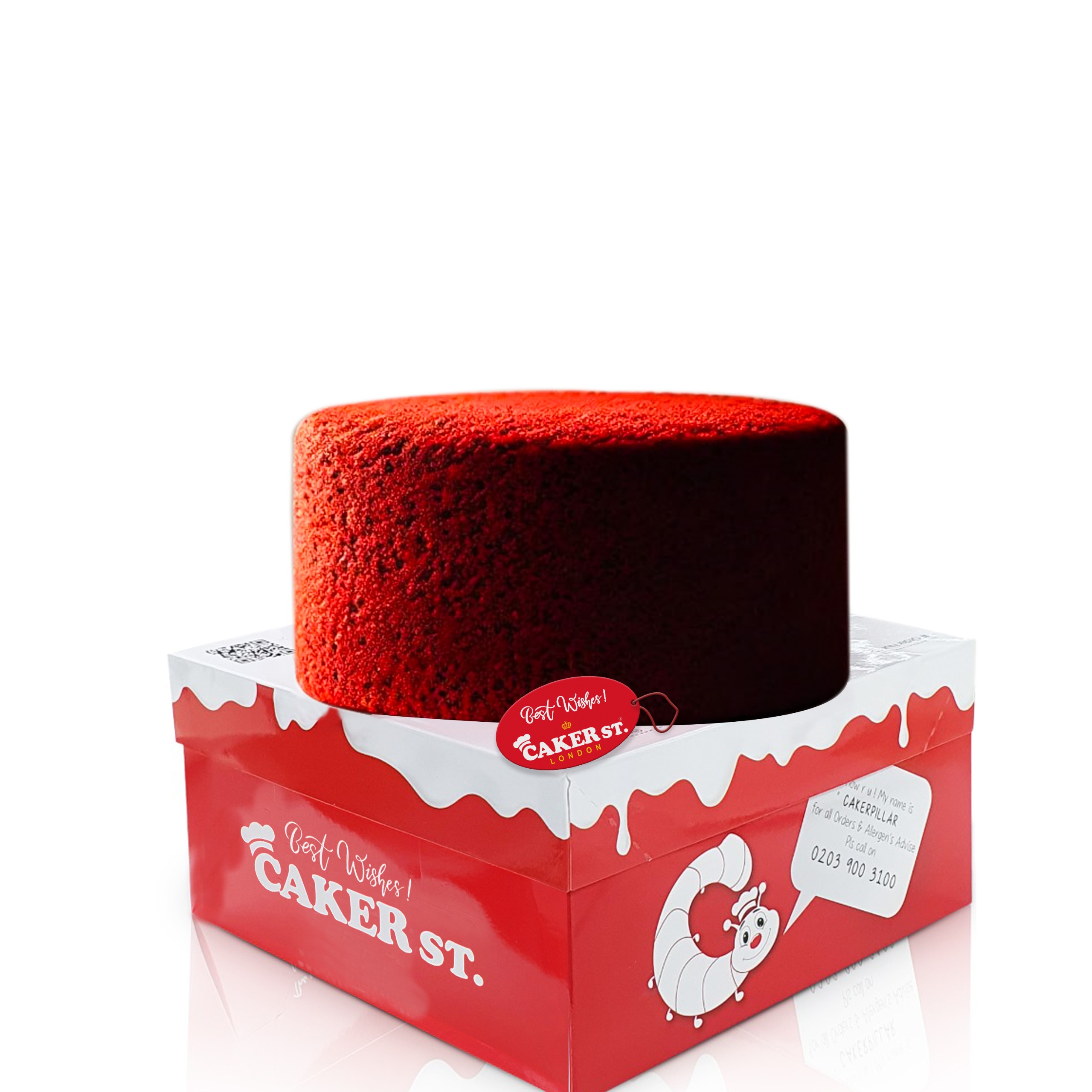 Round Plain Red Velvet Sponge 