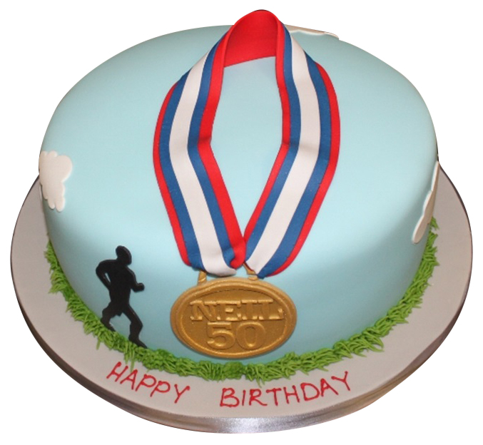 Marathon Runners Silhouettes Blue Sky Clouds Edible Cake Topper Image – A  Birthday Place