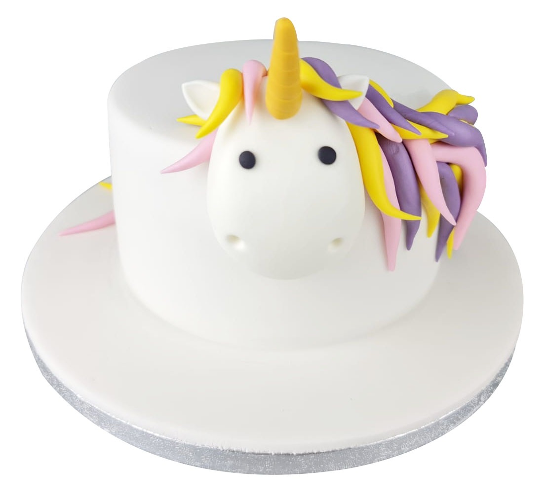 Simple Rainbow Unicorn birthday Cake for Kids