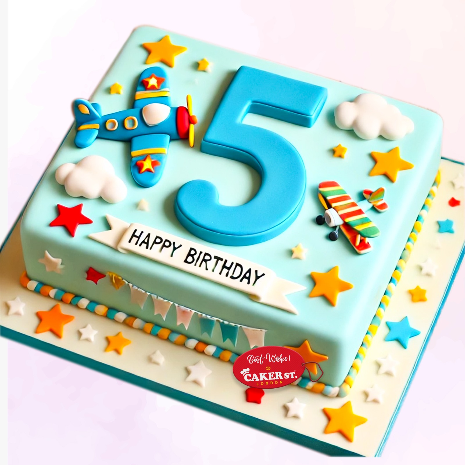 Sky Adventure 5th Birthday Cake For Boys