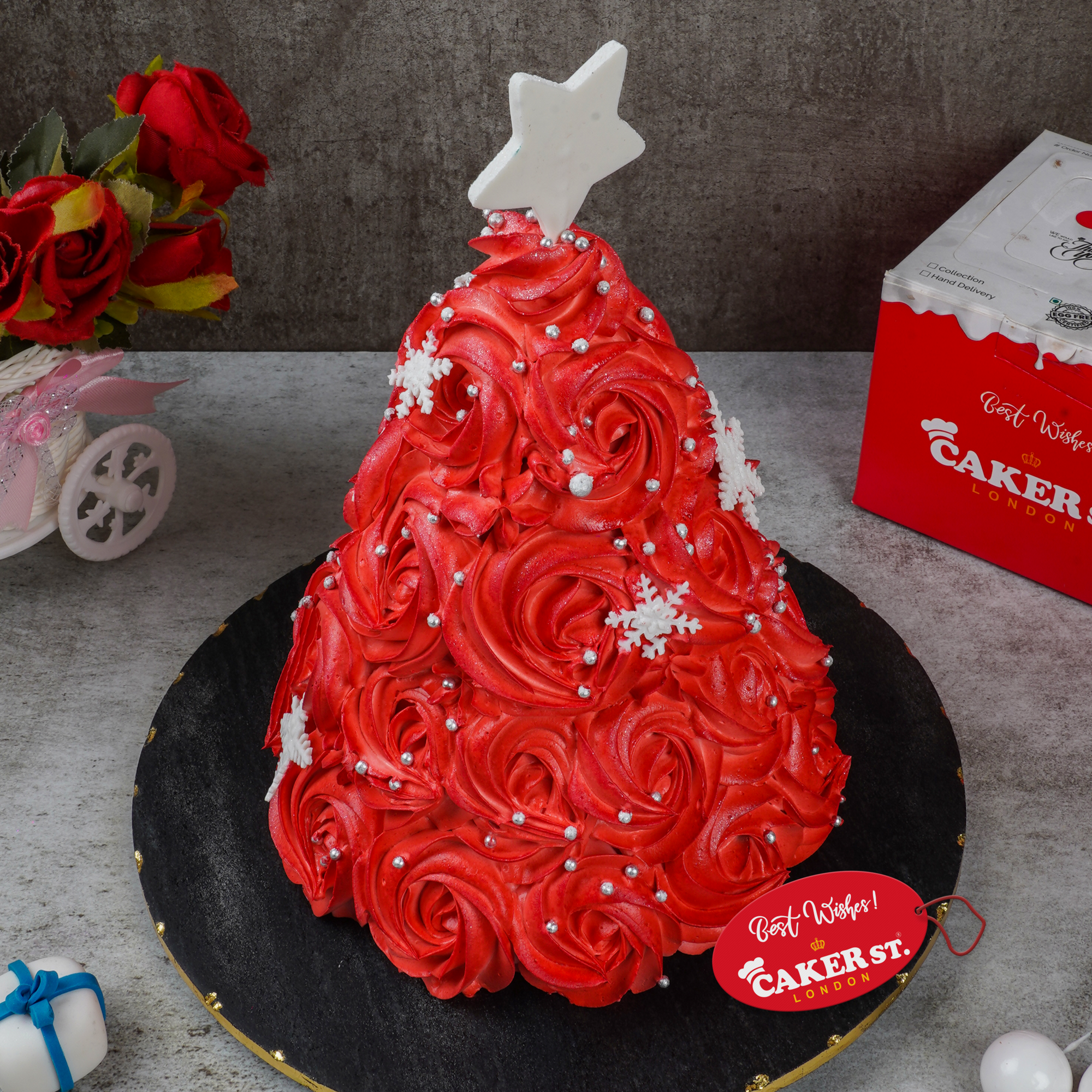 Sparkling Christmas Tree Cake