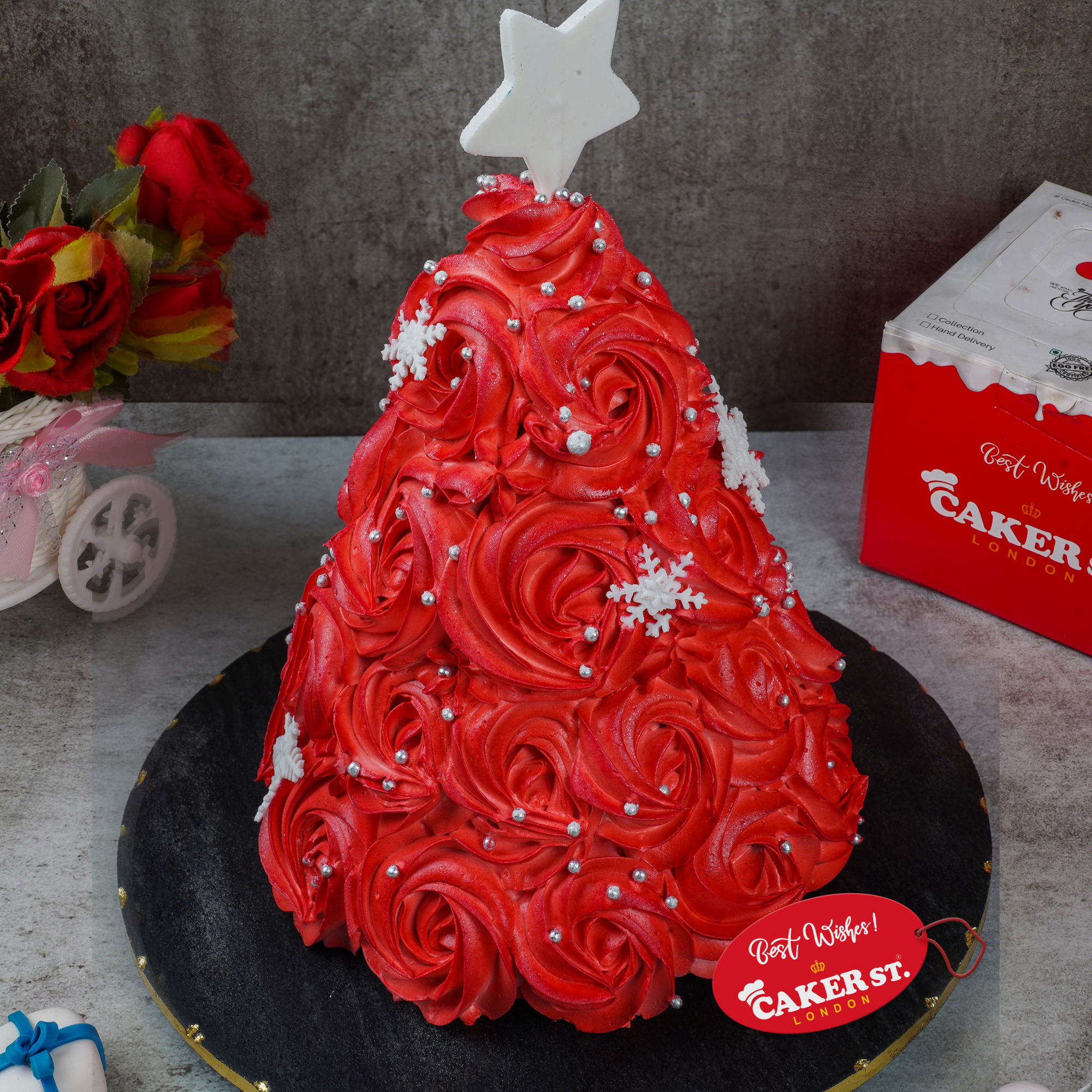 Sparkling Christmas Tree Cake