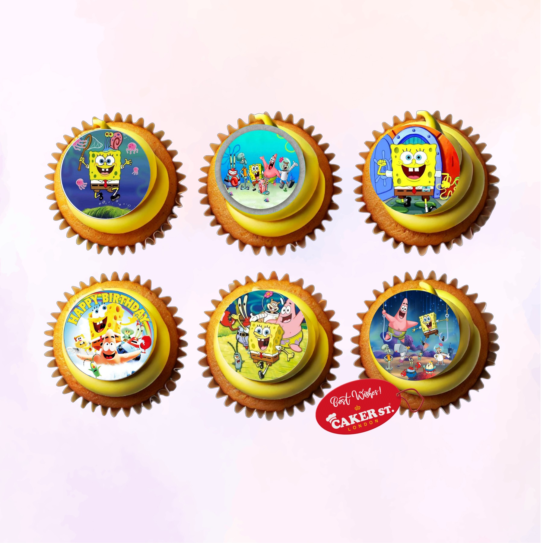 Sponge-bob Theme Cupcakes