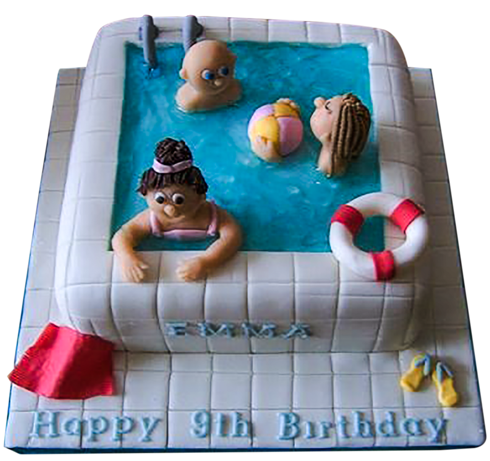 Buy/Send Swimming Pool Birthday Cake Online » Free Delivery In Delhi NCR »  Ryan Bakery
