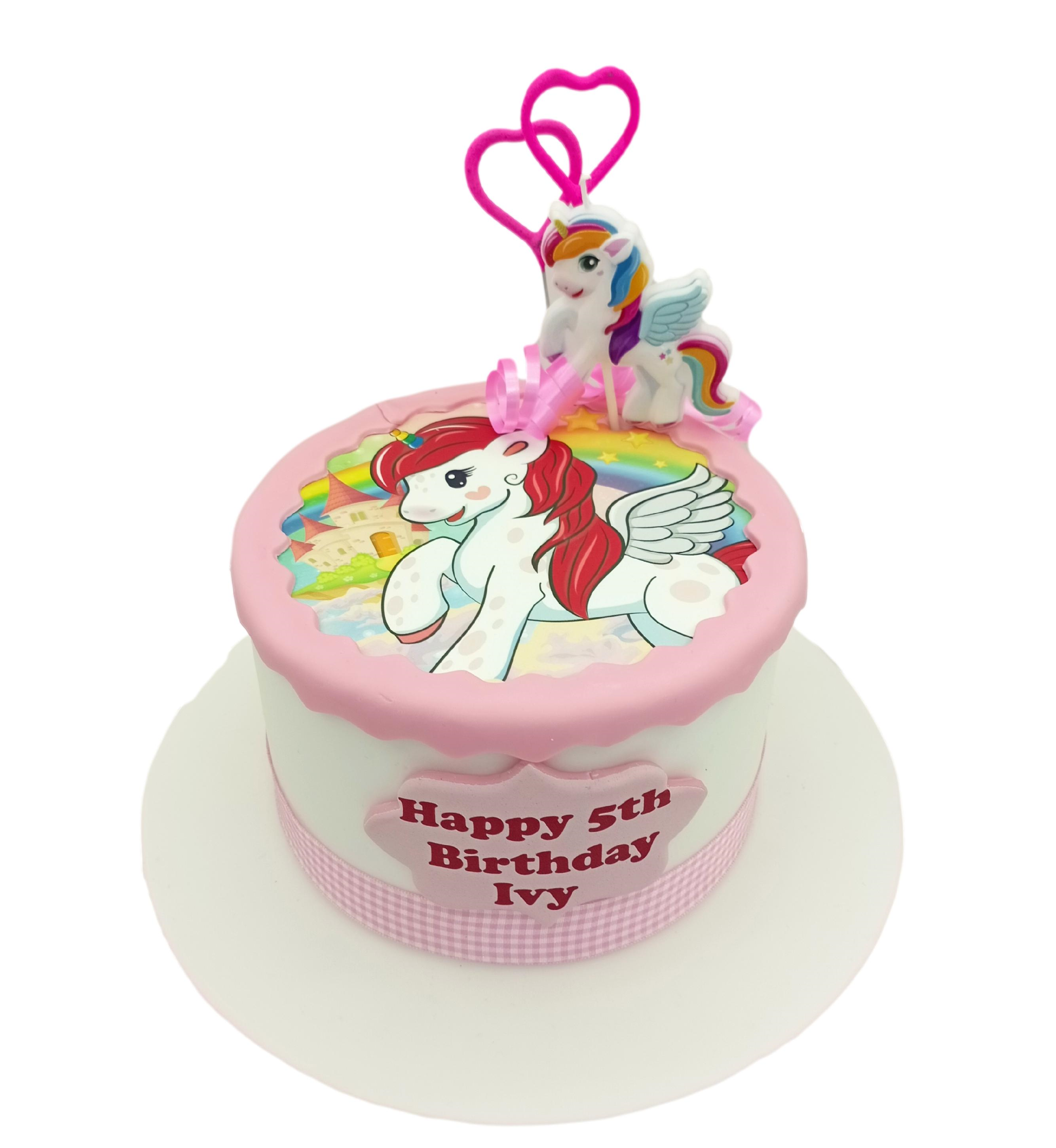 Unicorn Themed Photo Cake