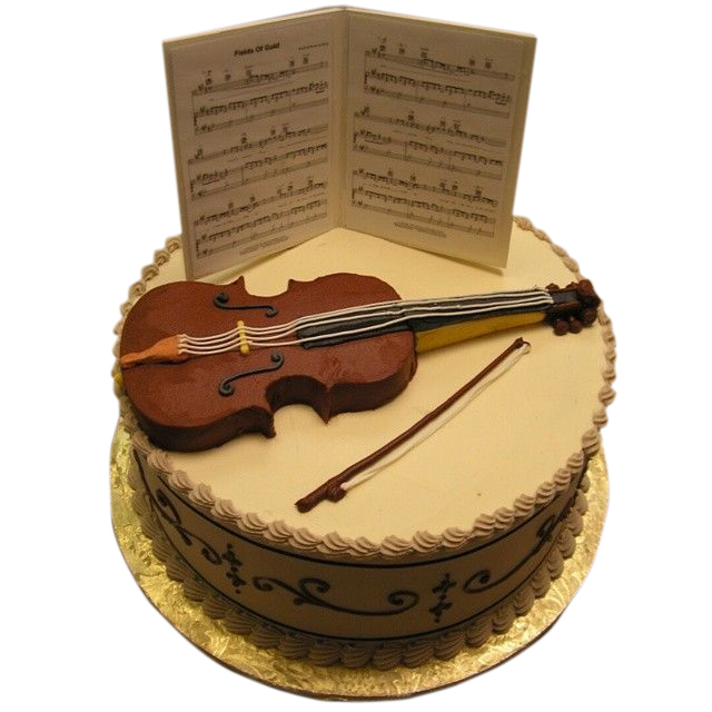 Delhi Special: Violin Shape Designer Fondant Cake Delivery in Delhi |  Customized Cakes in Delhi
