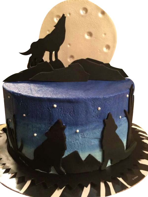 Edible icing image Happy Birthday Wolf - Kiwicakes