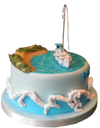 Carved Boat Birthday Cake – The Cake Guru